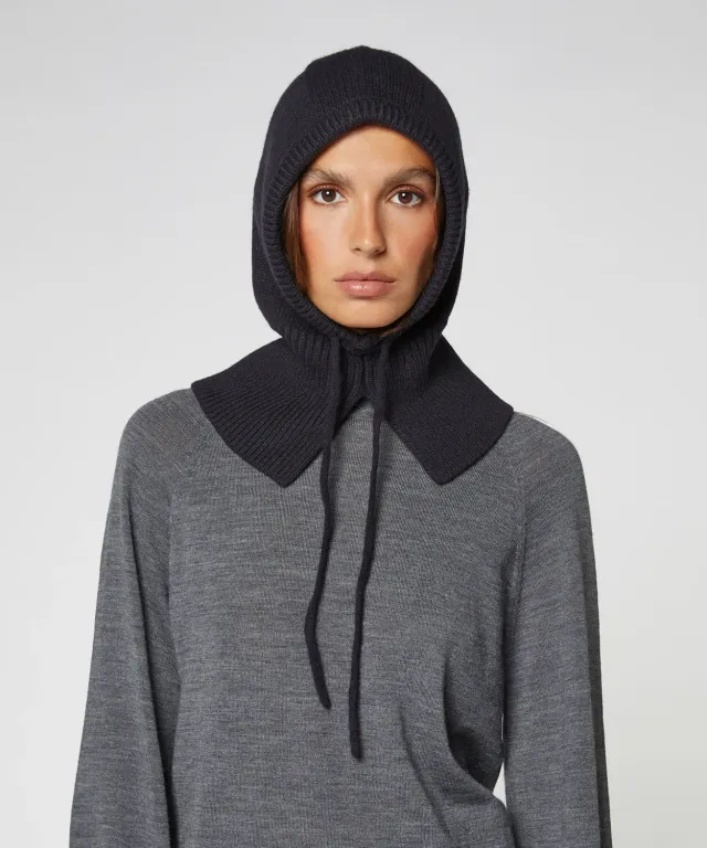 Rodier Passamontagna Lana Merino Blu Marino