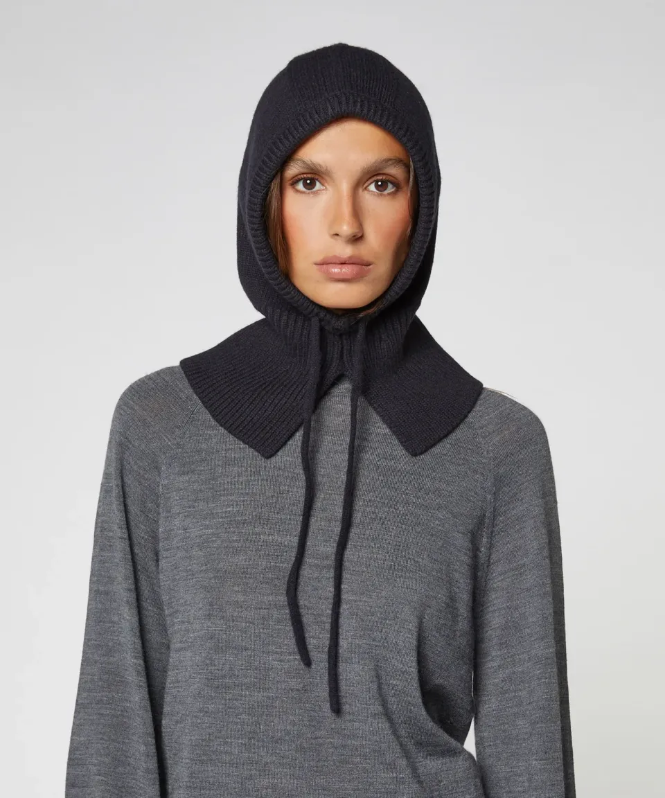 Rodier Passamontagna Lana Merino Blu Marino