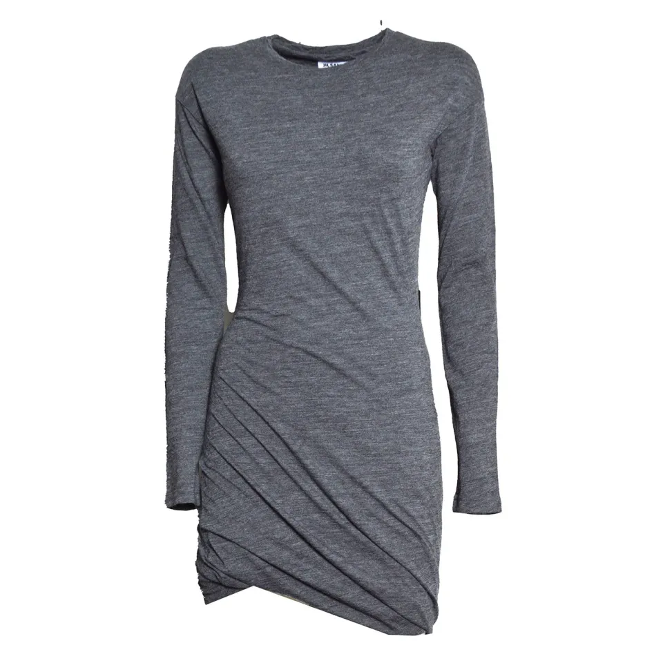 Jil Sander J02CT0634 abito grigio lana donna