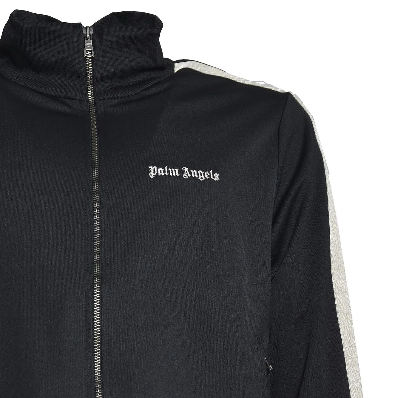 Palm Angels PMBD058S26FAB001 track top felpa zip nera logo