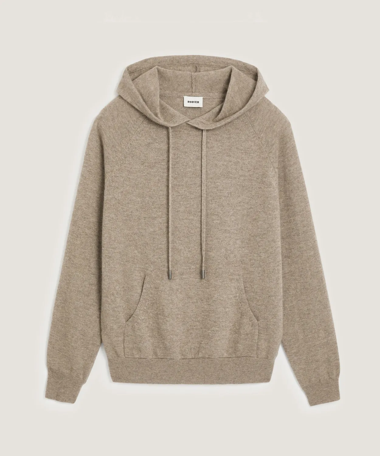 Rodier felpa cappuccio cashmere uomo beige