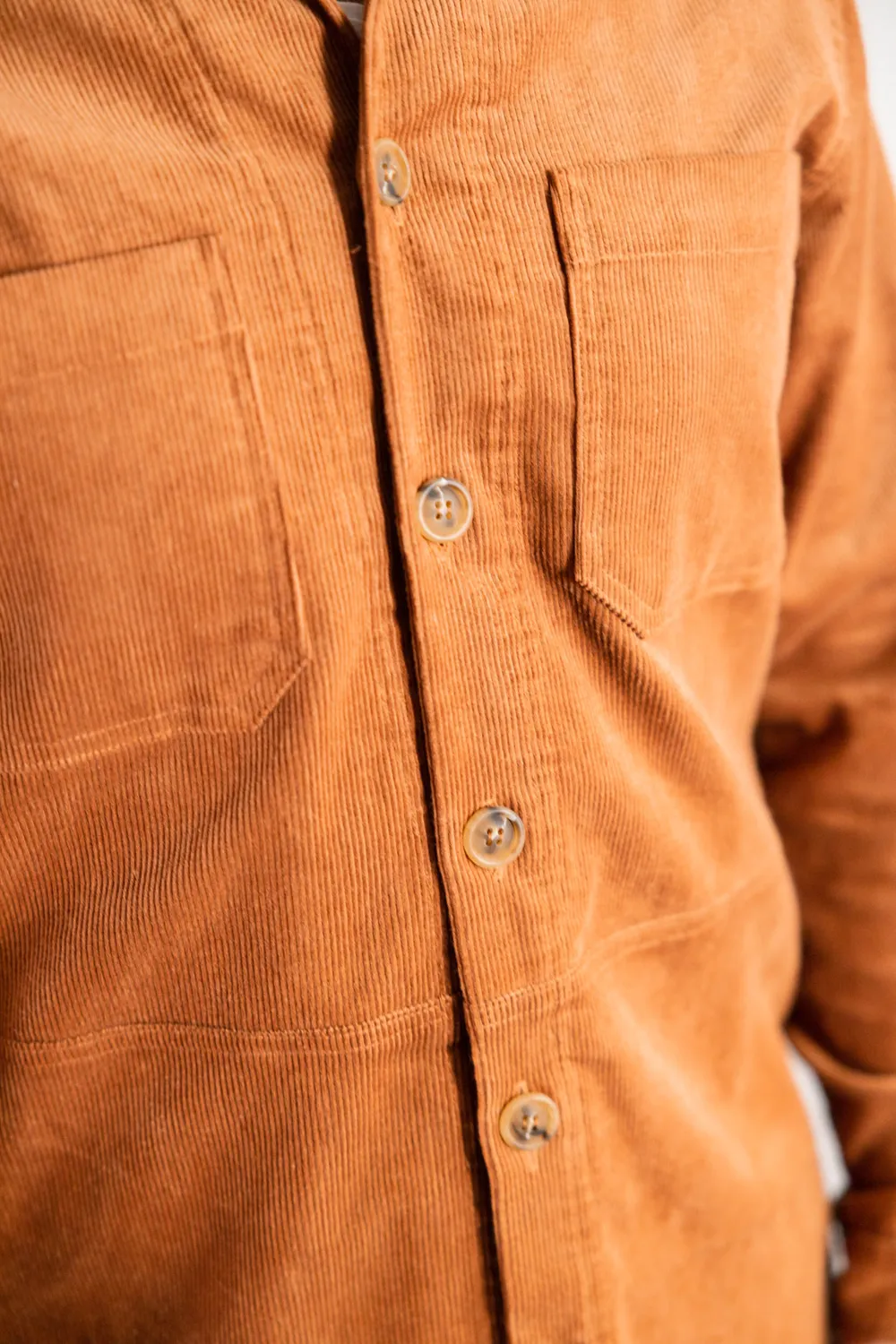 Jyoti Fair Works Kalagi giacca camicia velluto cannella