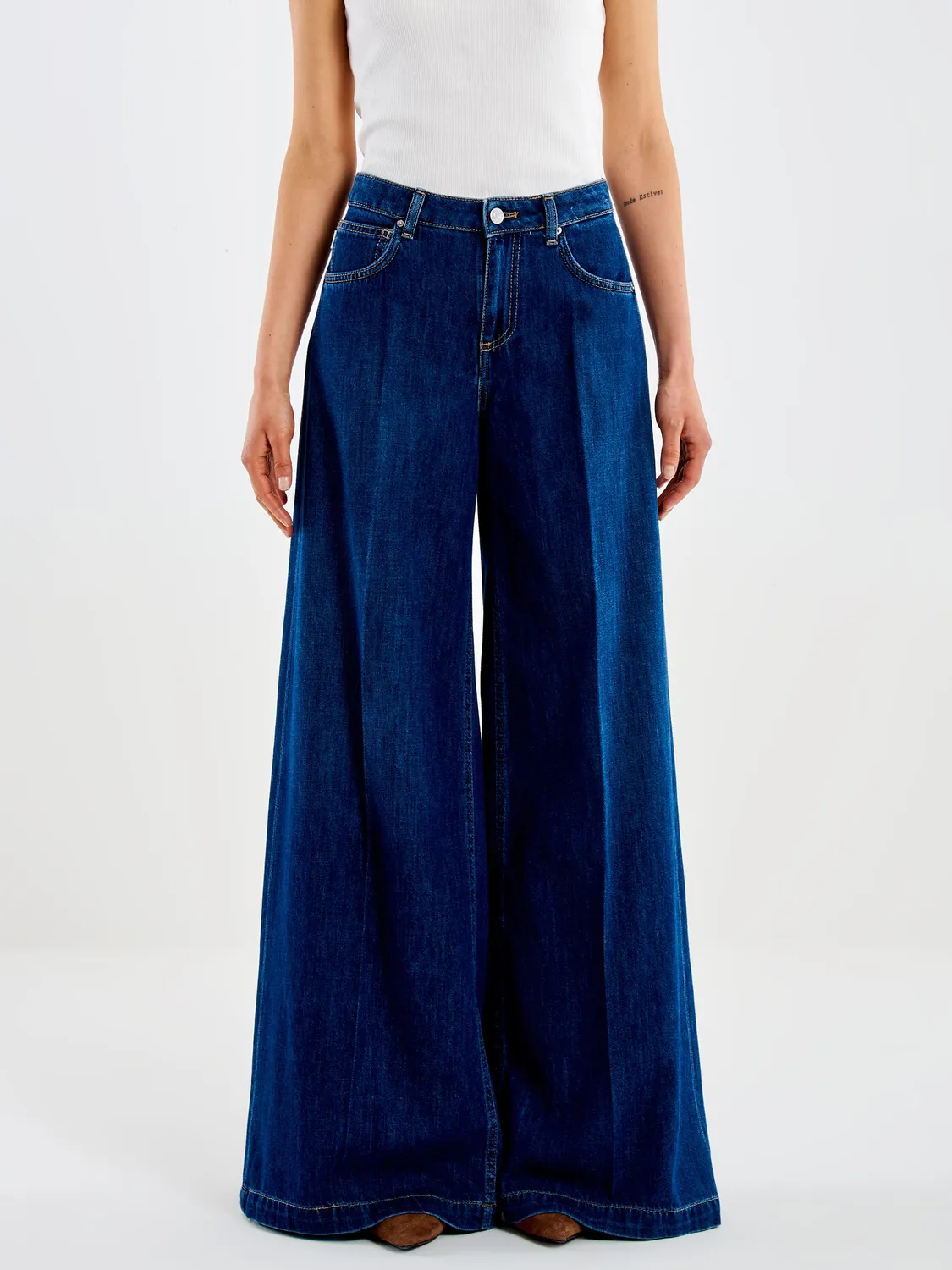 Vicolo Jeans Madison Wide Leg jeans blu scuro