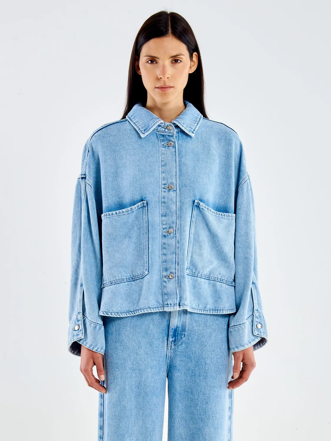 Vicolo Giacca in Denim Chiaro blu