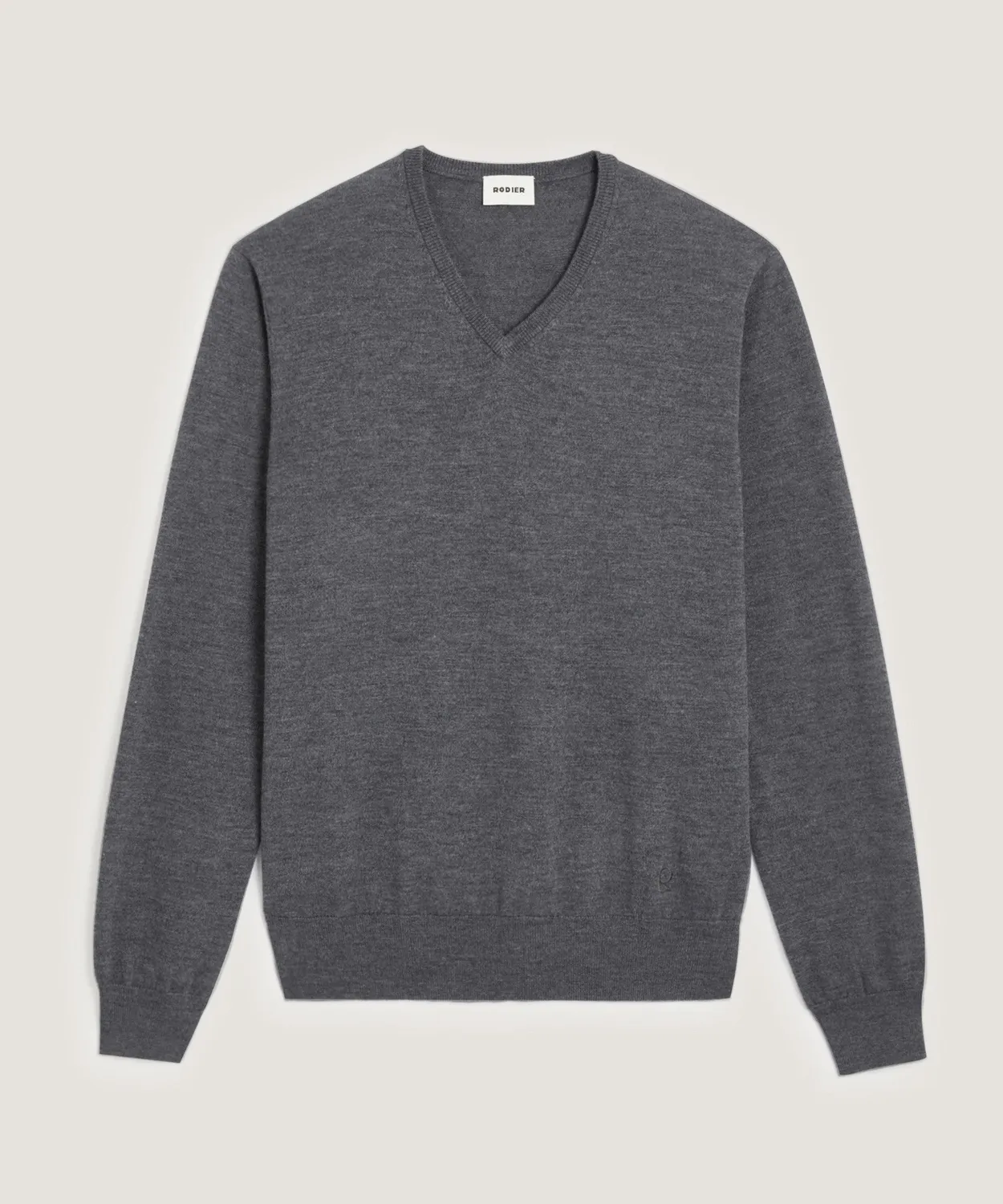 Rodier Maglione Scollo V Merino Grigio Scuro Uomo