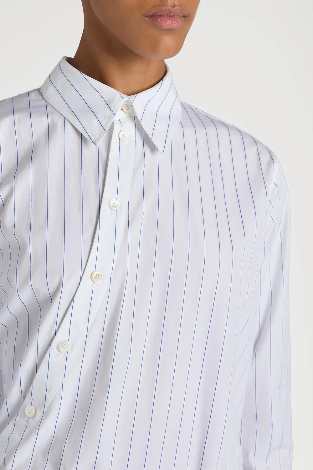 PORTS 1961 PW225DLS07 chemisier righe bianco blu 36