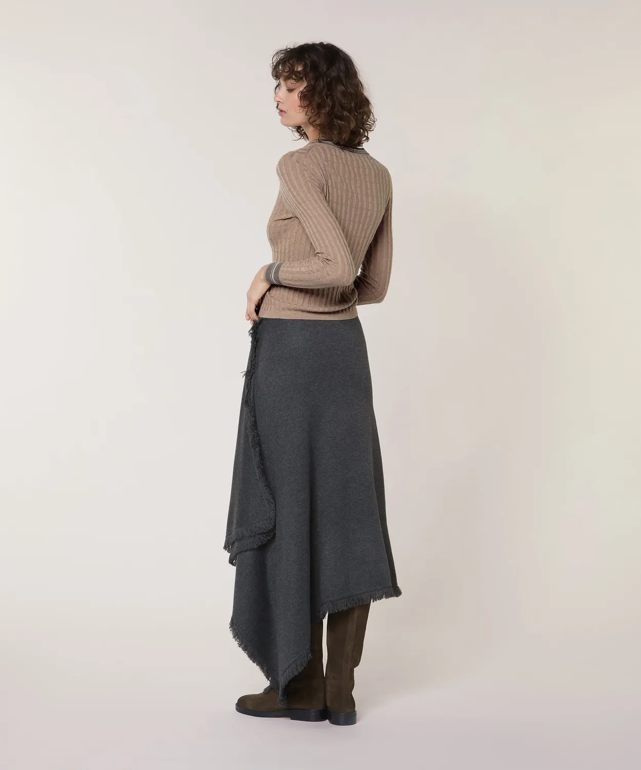 Rodier Gonna portafoglio maglia grigio scuro