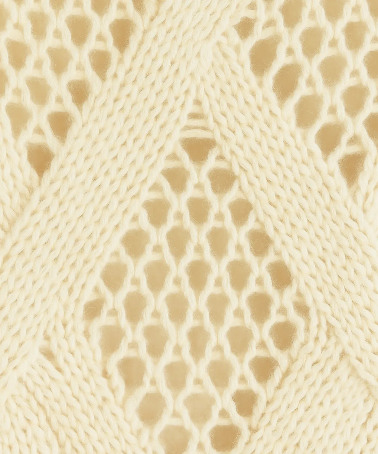 Rodier Maglia Traforata Maglione Avorio Cotone Lana