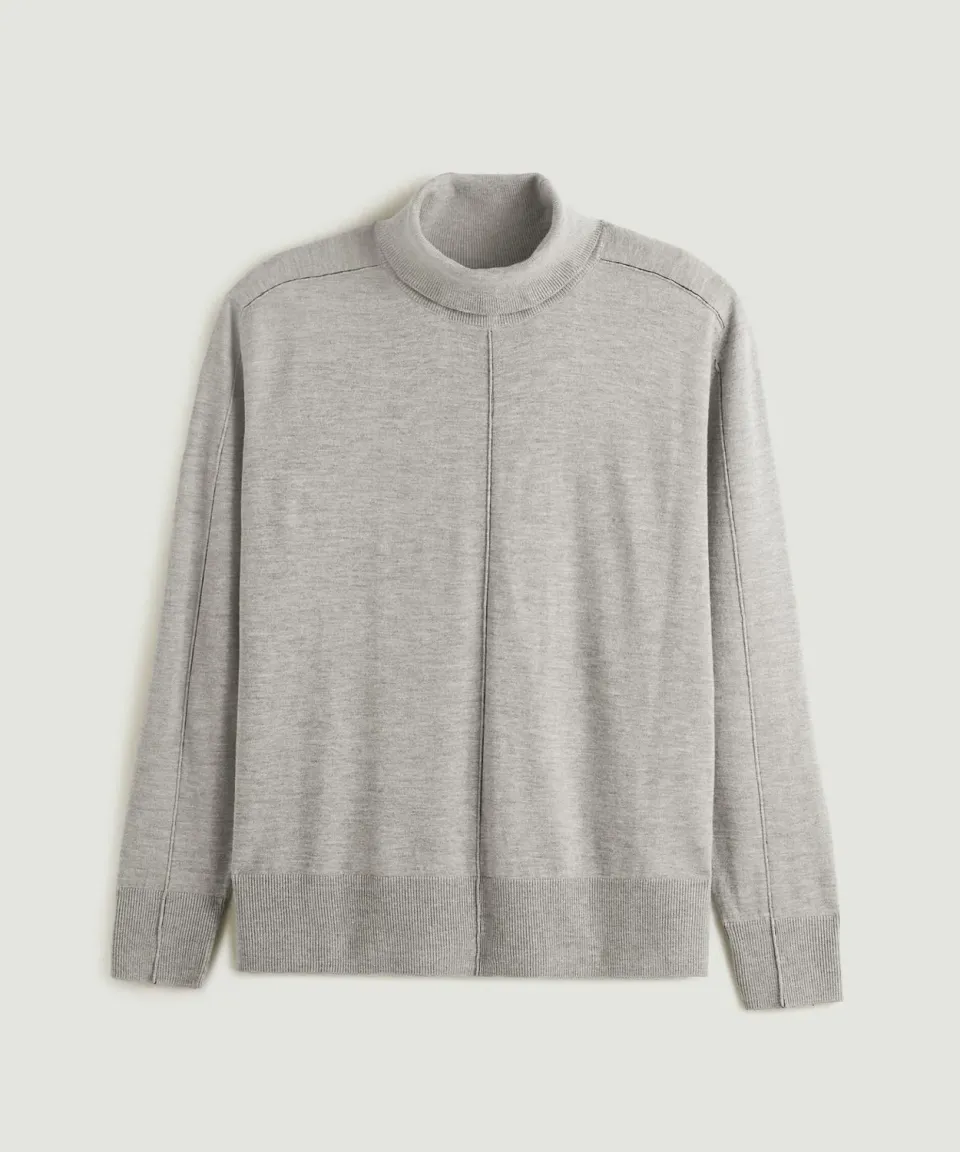 Rodier Maglione Dolcevita Donna Grigio Medio Collo Alto