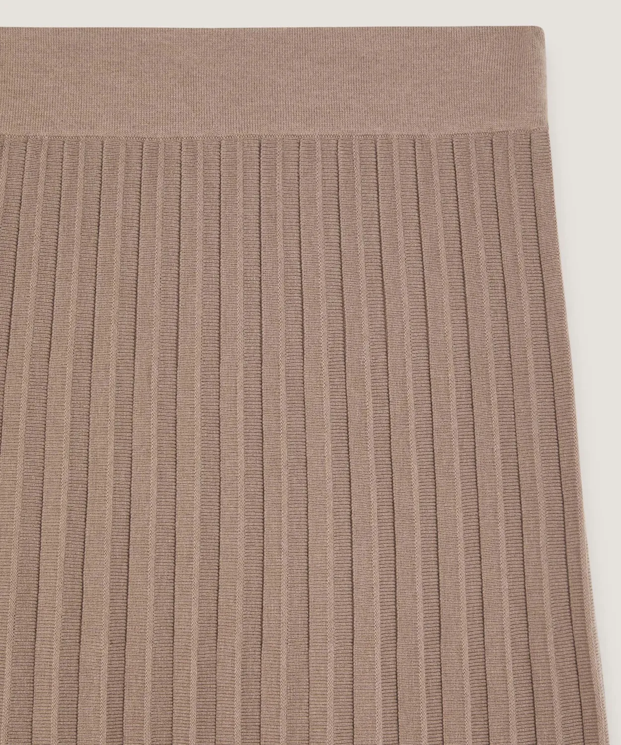 Rodier Gonna in maglia plissettata mocha midi