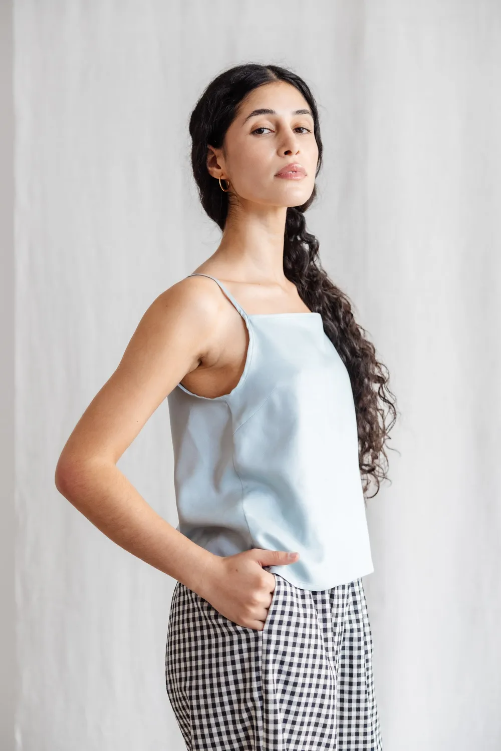 Jyoti Fair Works Lilea canotta donna azzurro ghiaccio modal