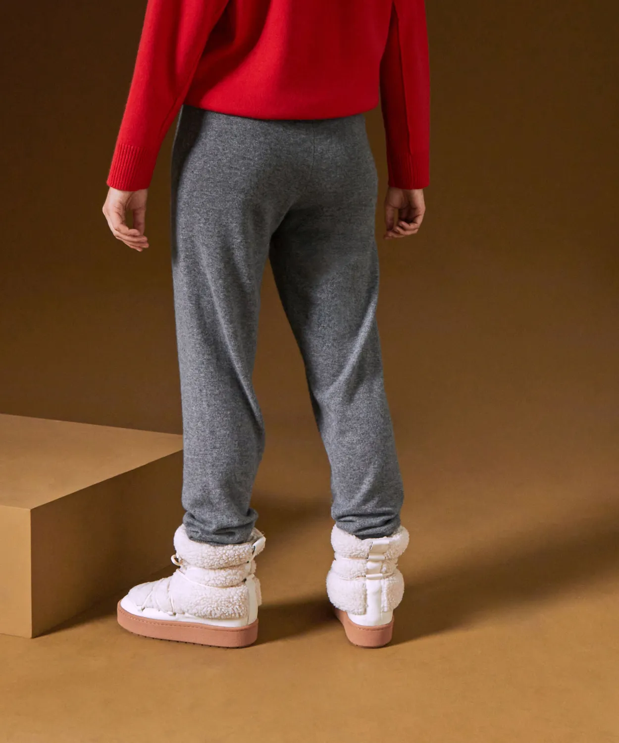 Rodier Pantaloni Cashmere Dritti Grigio Medio