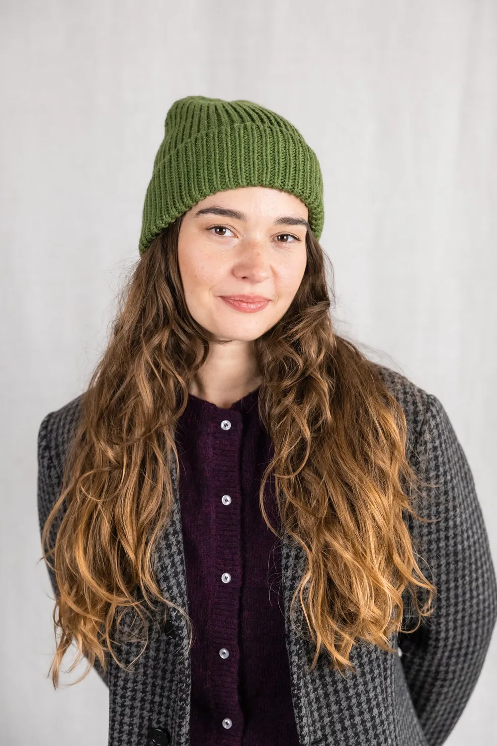 Jyoti Anatico Berretto Baby Alpaca Verde Caldo