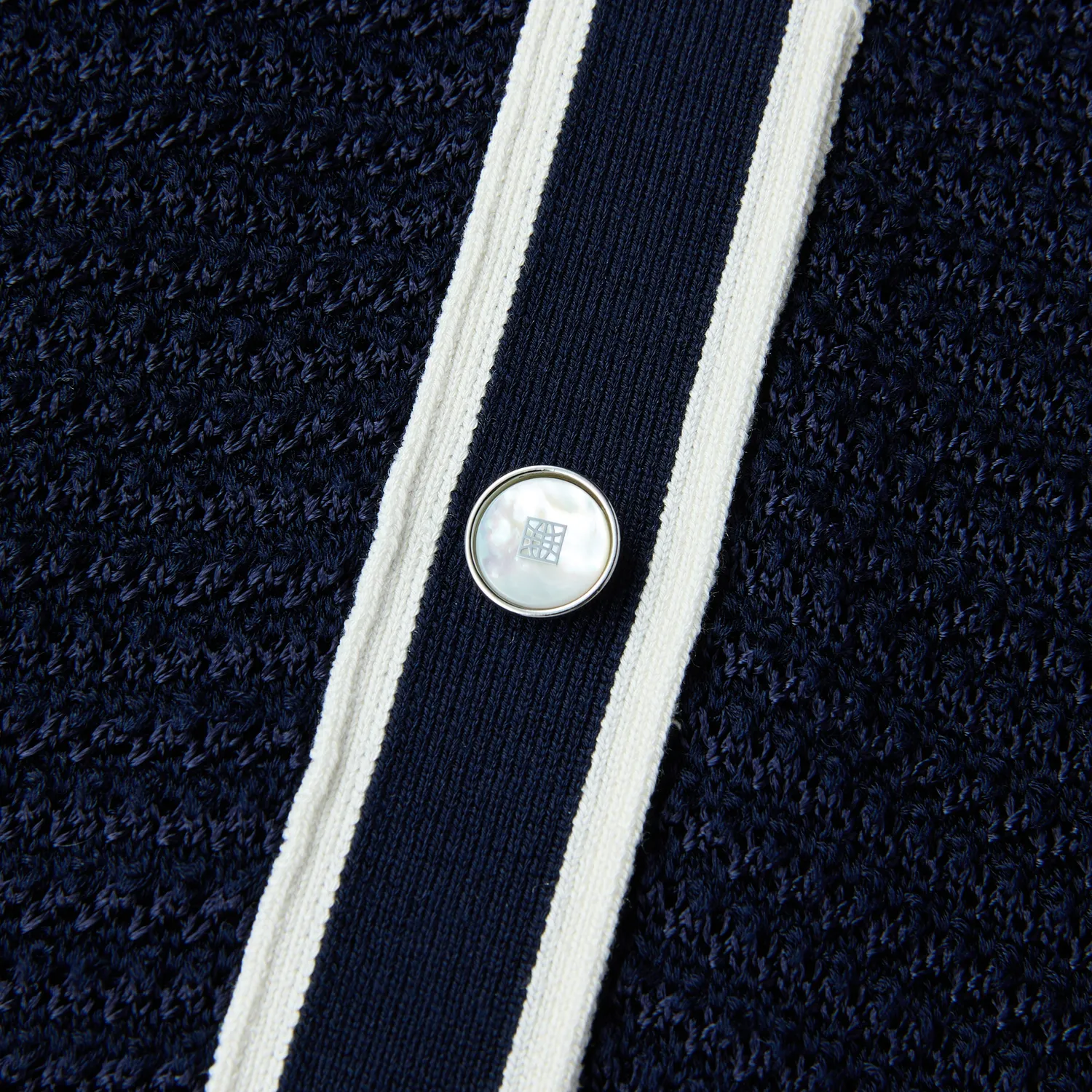PORTS 1961 LQ8K035VXT001 polo blu navy profili bianchi