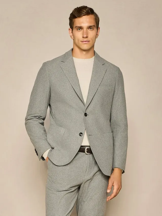 Paul Taylor giacca jersey brushed grigio chiaro