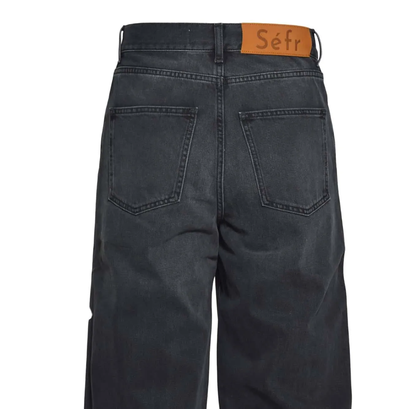Séfr Wide Cut MFW24WIDECUTCRE jeans uomo nero denim