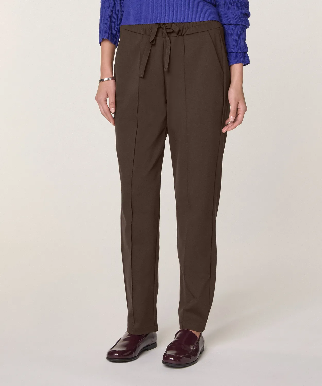 Rodier Pantaloni jogging Milano Marrone maglia