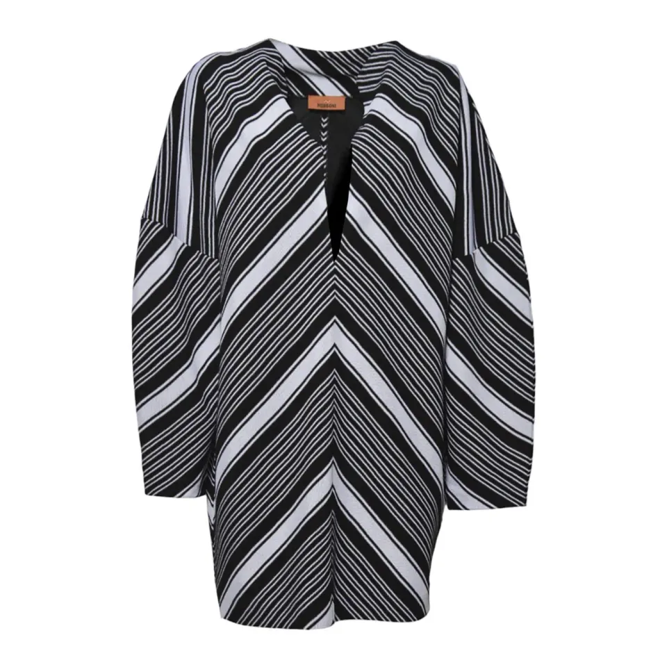 Missoni DS24WG3ZBR00Z6 abito corto bianco nero 42 chevron