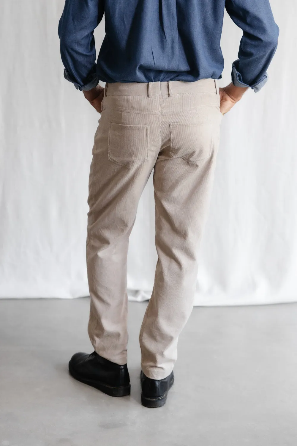 Jyoti Fair Works Prakrit pantaloni velluto beige cotone