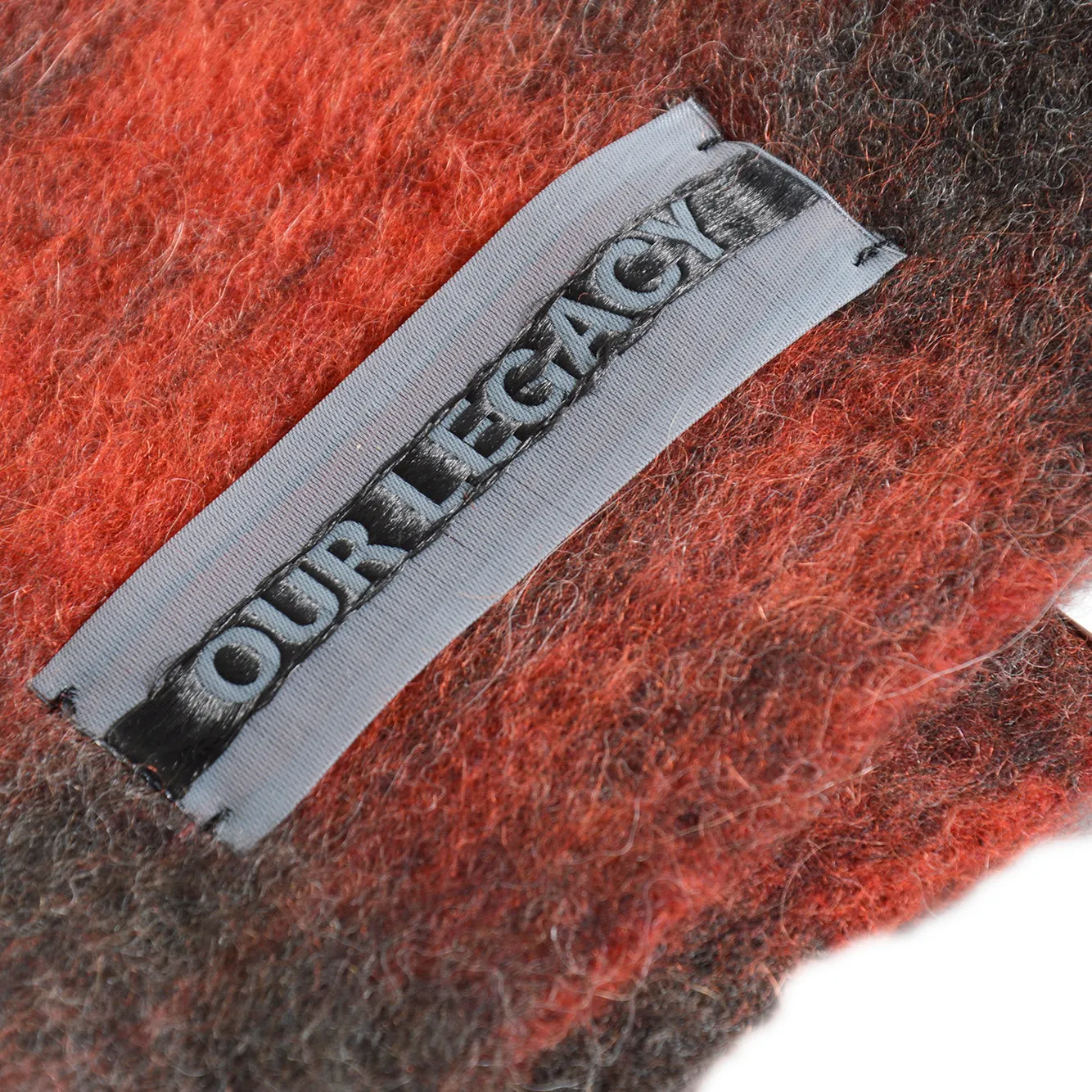 Our Legacy A4268EBR Sciarpa Alpaca Rosso Nero