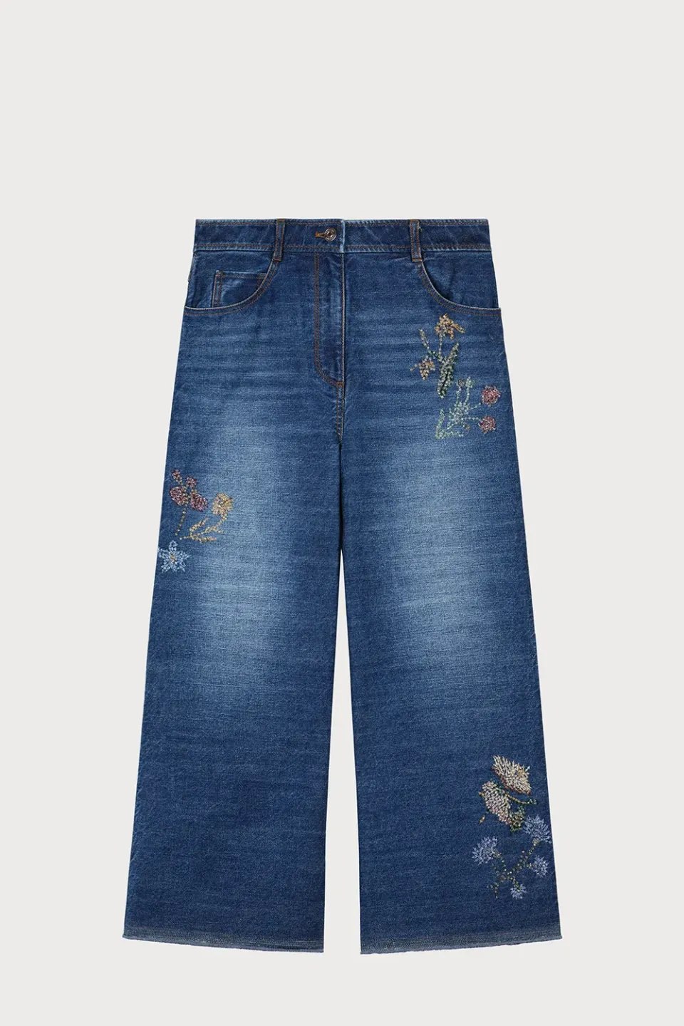 PORTS Floral Fantasy jeans mid denim fantasia floreale