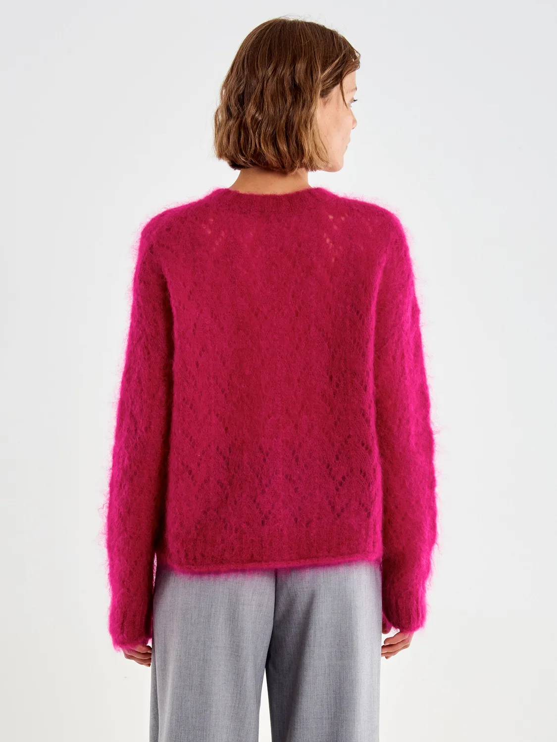 Vicolo Coreana Pull Traforato Ciclamino Mohair