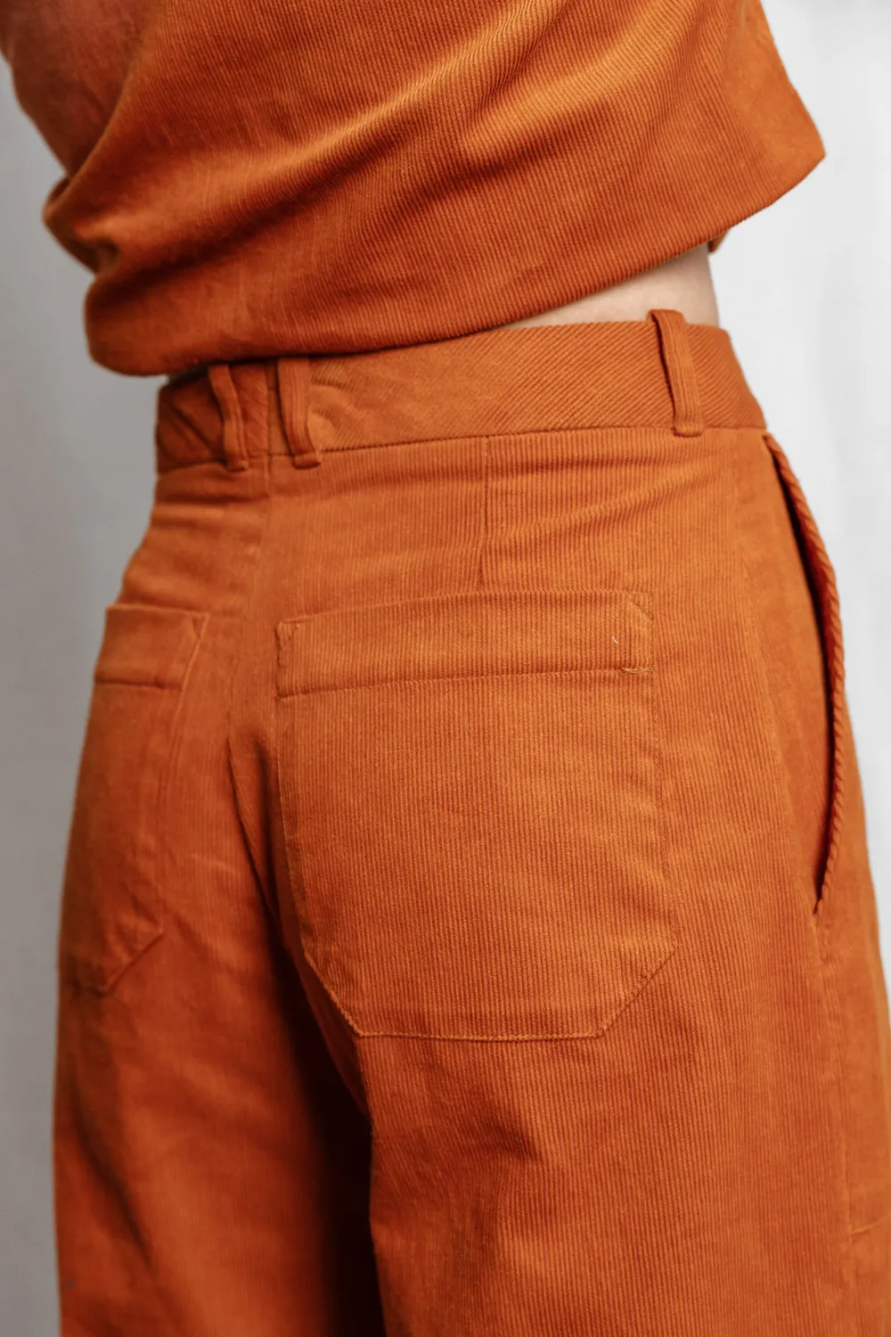 Jyoti Fair Works Damini pantaloni velluto ambra