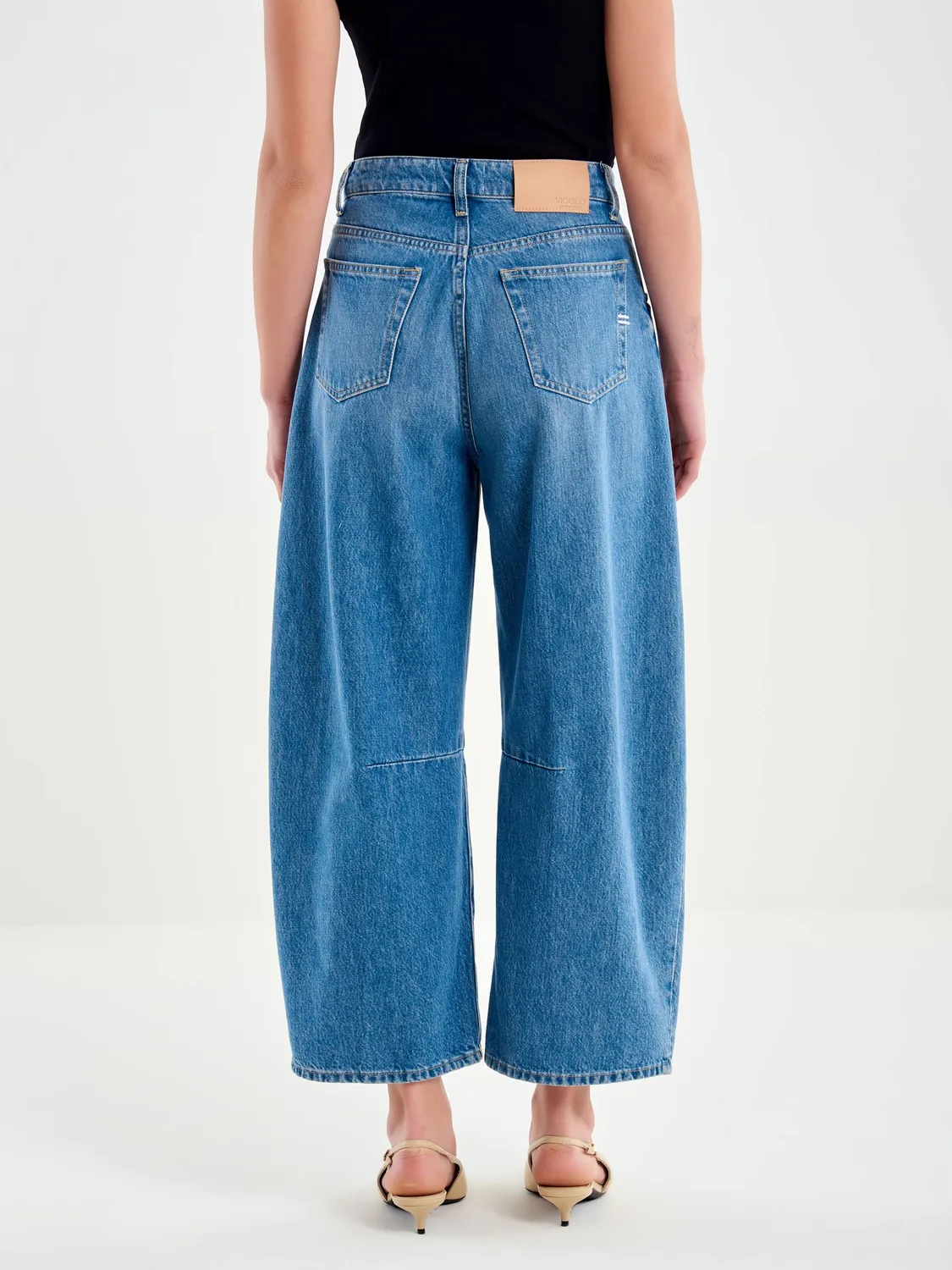 Vicolo Cecil jeans a ovetto blu barrel fit
