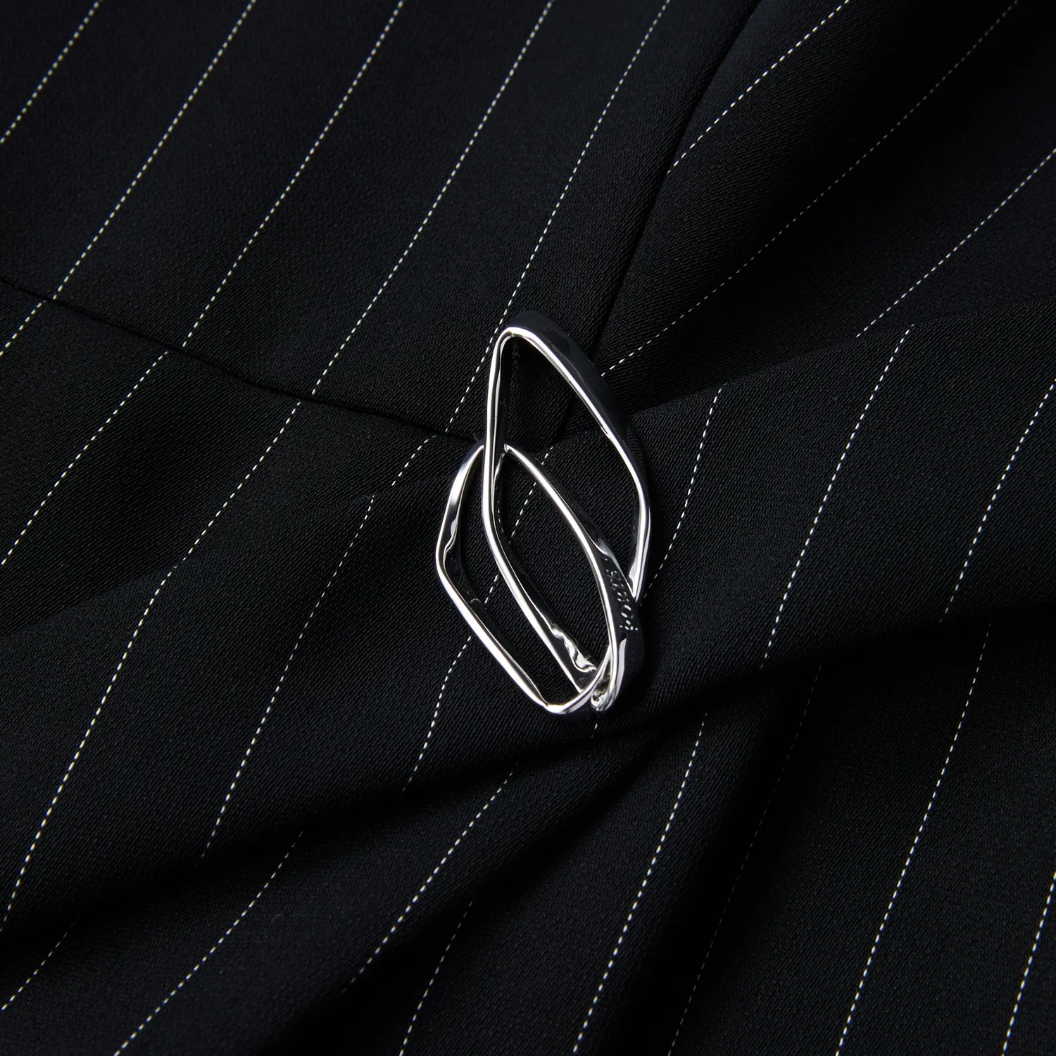 Ports abito noir stripes nero gessato elegante