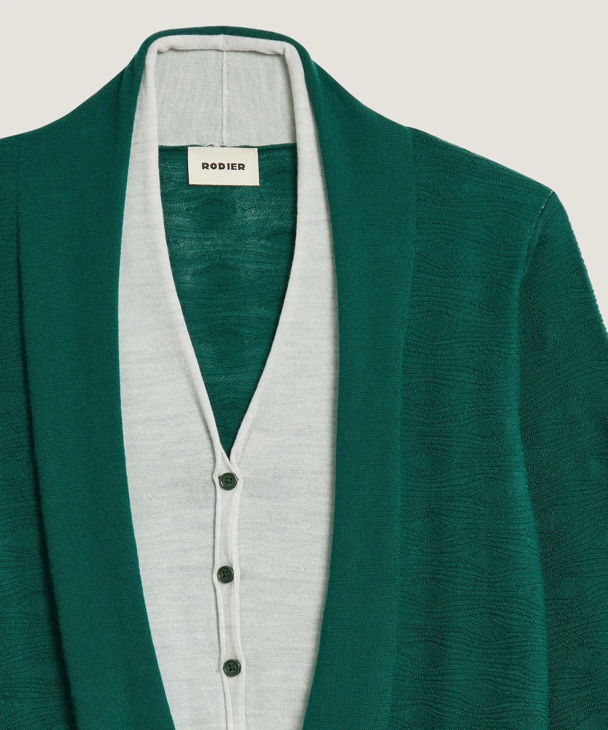 Rodier 2 in 1 gilet lana merino verde inglese