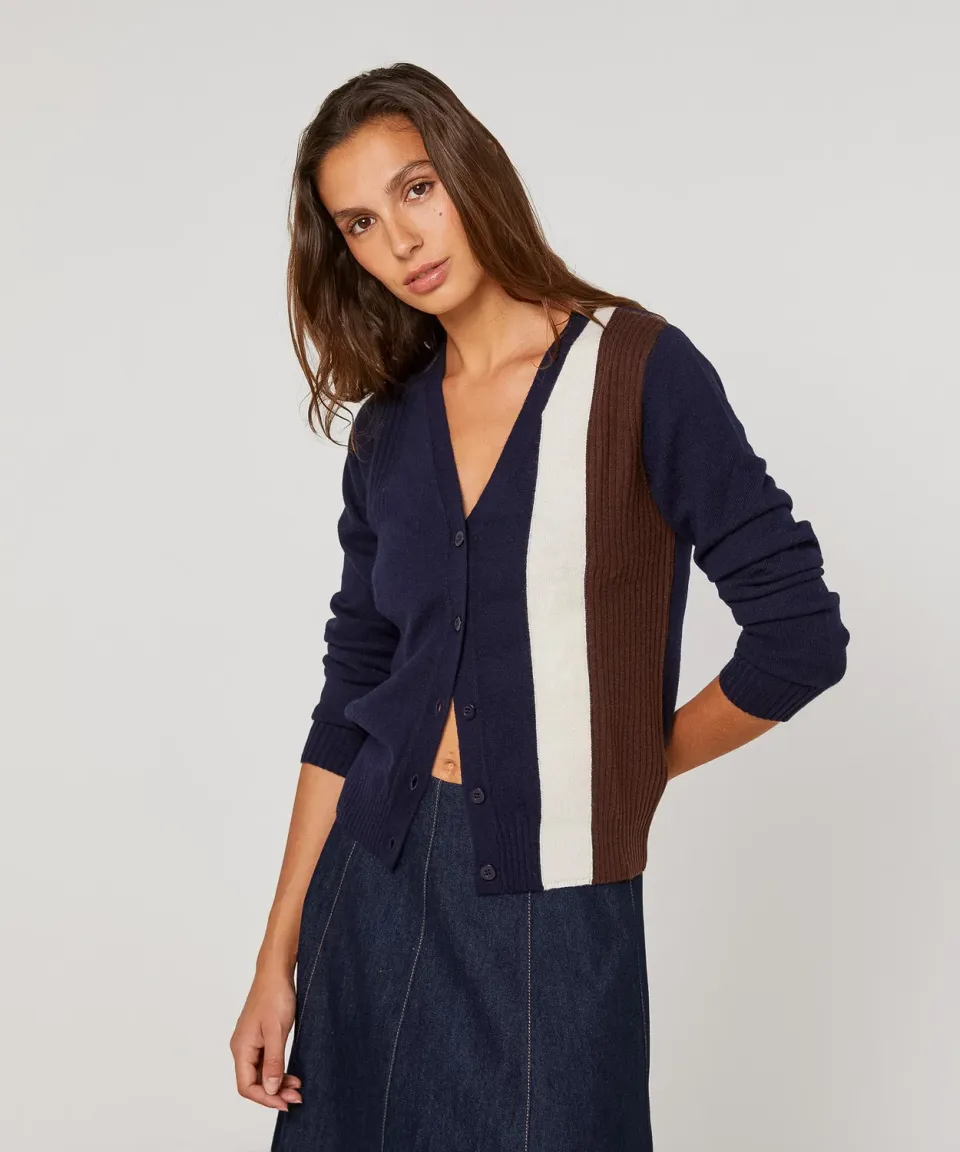 Rodier Cardigan Maniche Lunghe Blu Marino