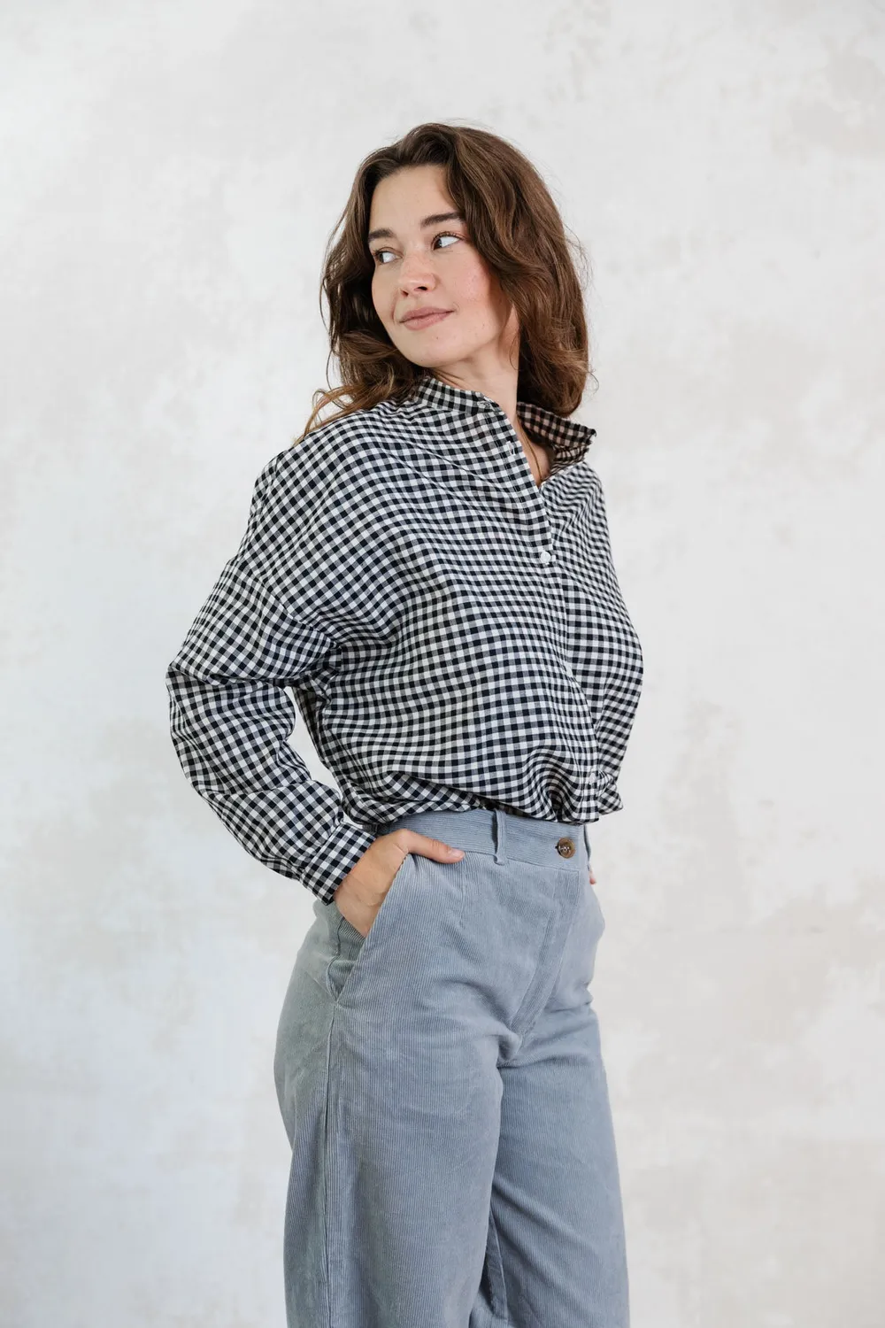Jyoti Fair Works Hawali camicia cotone quadri oversize