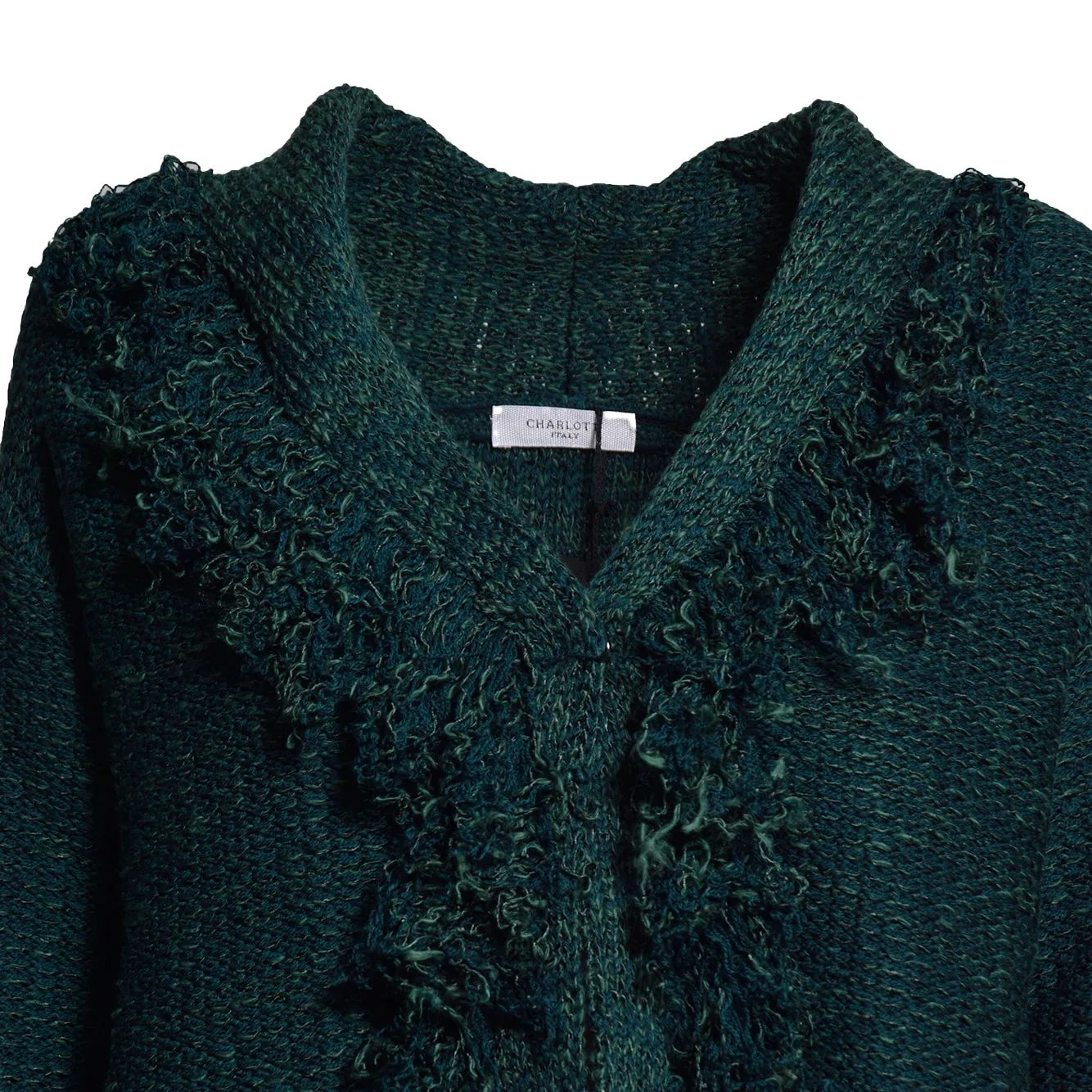 Charlott 806500 cardigan collo sciallato verde