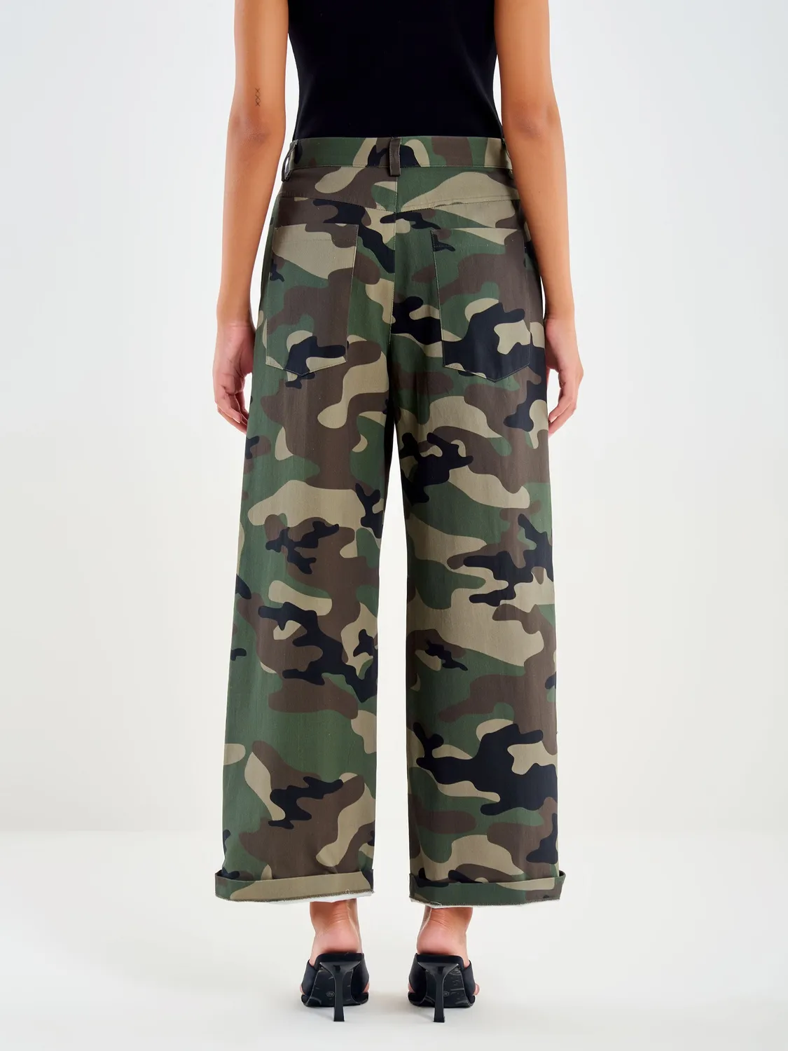 Vicolo pantalone camouflage cotone militare taglia L