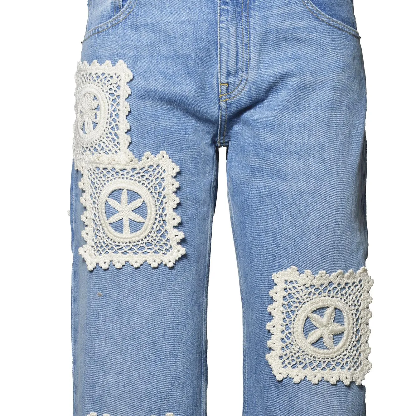 Alanui LWYA019R26DEN002 jeans azzurro cotone donna
