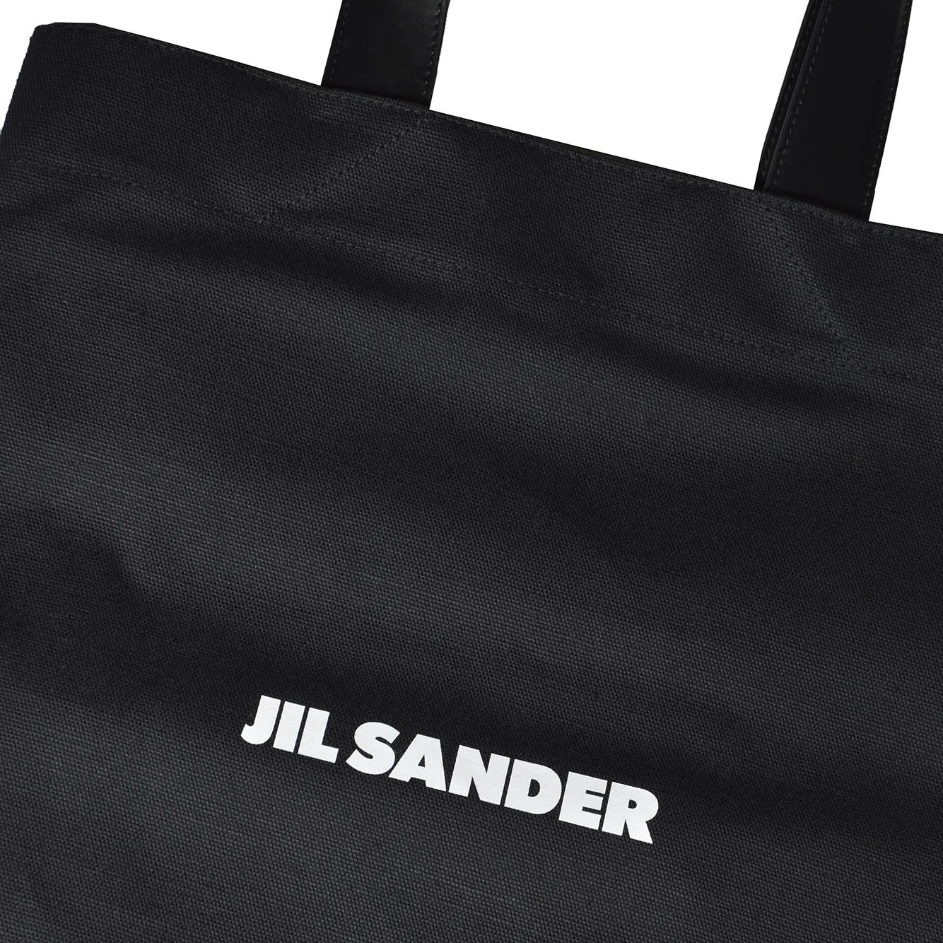 Jil Sander J07WC0023P4863 shopping bag nero cotone lino