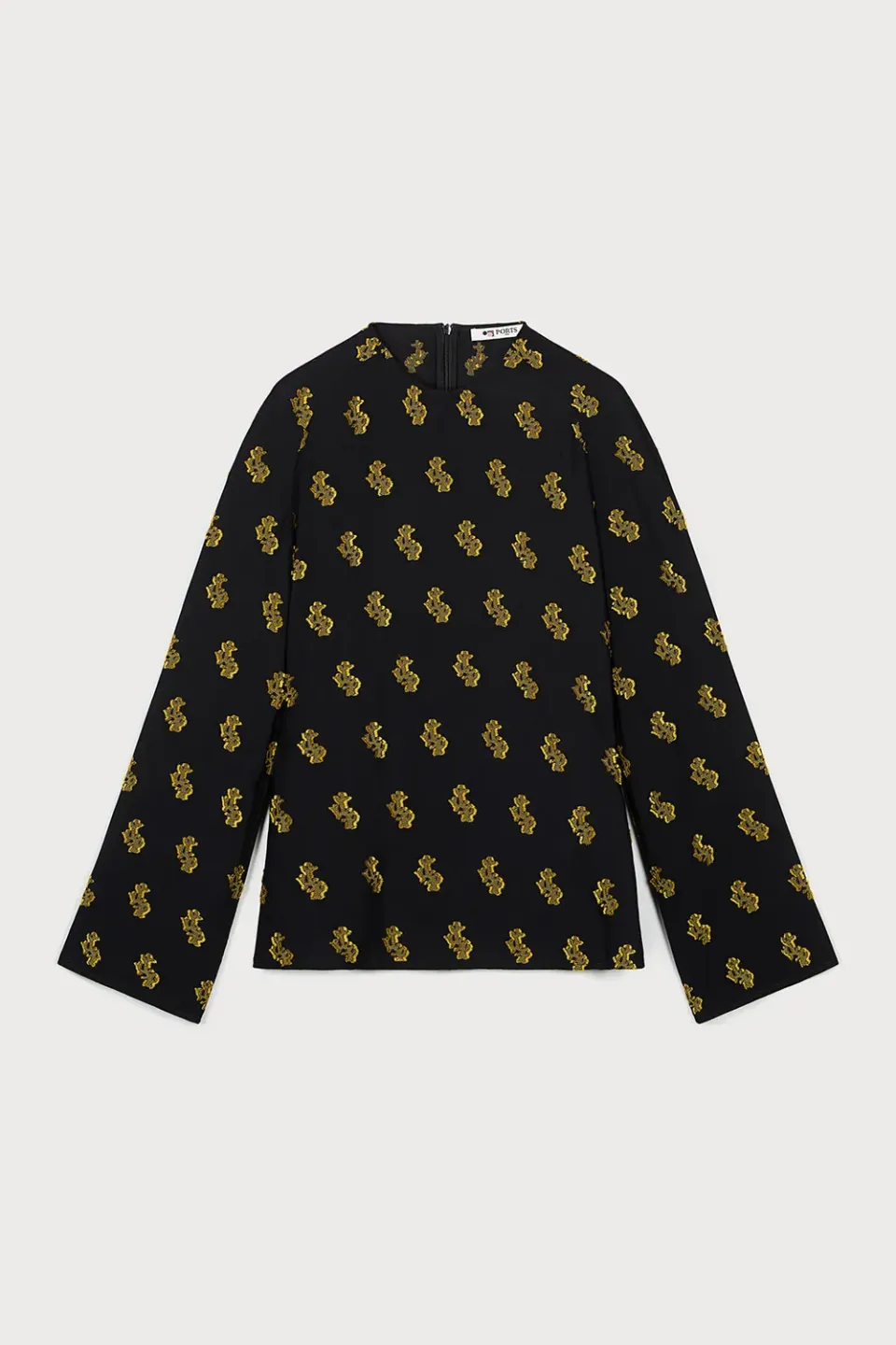PORTS Corallo Fil Coupe top nero oro