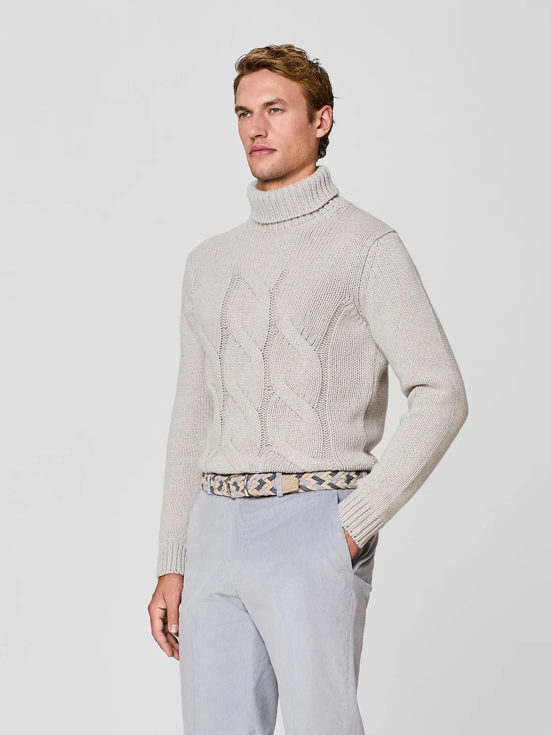 Paul Taylor Dolcevita Puro Cashmere Beige a Trecce