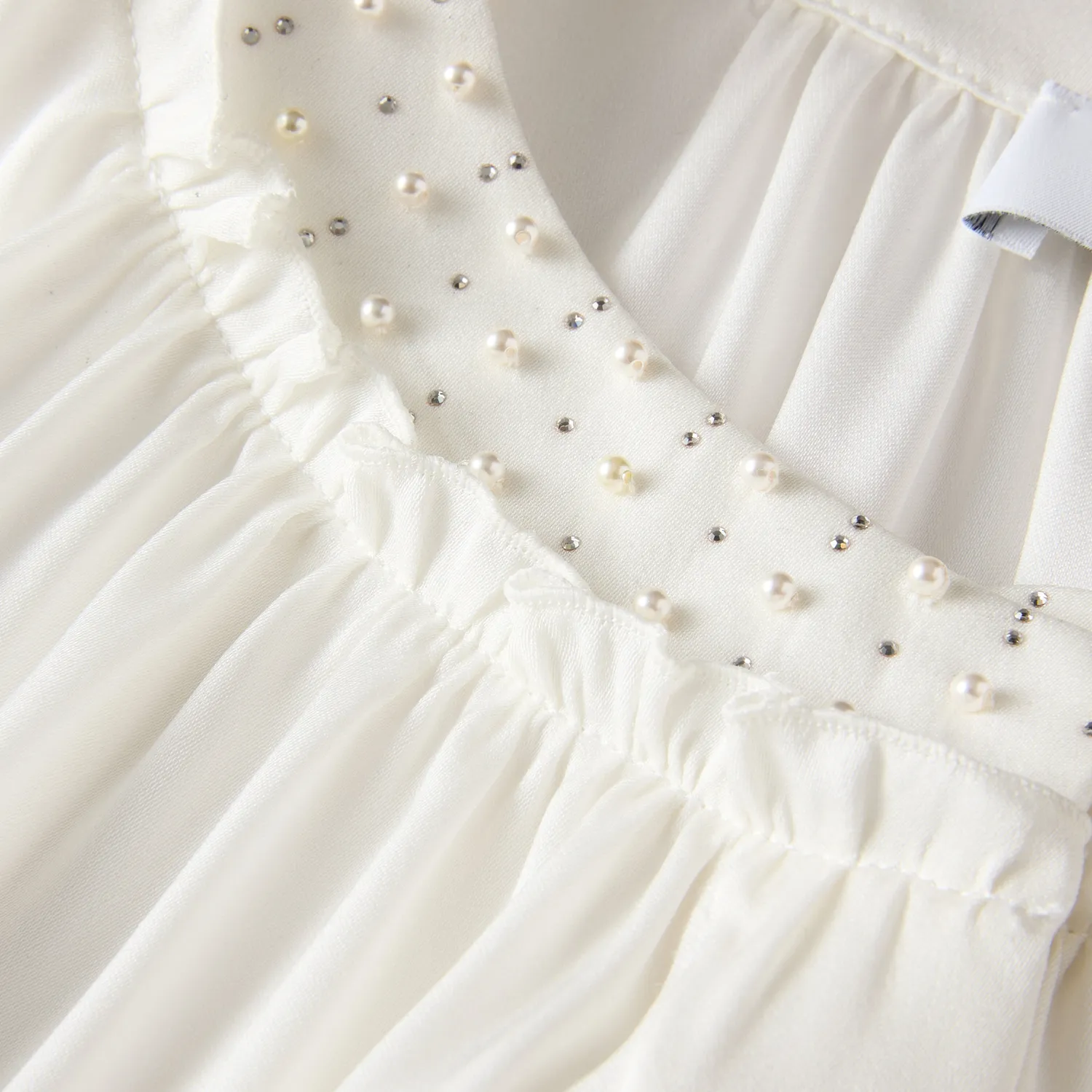 Ports Front Gathering Shirt camicia crema collo
