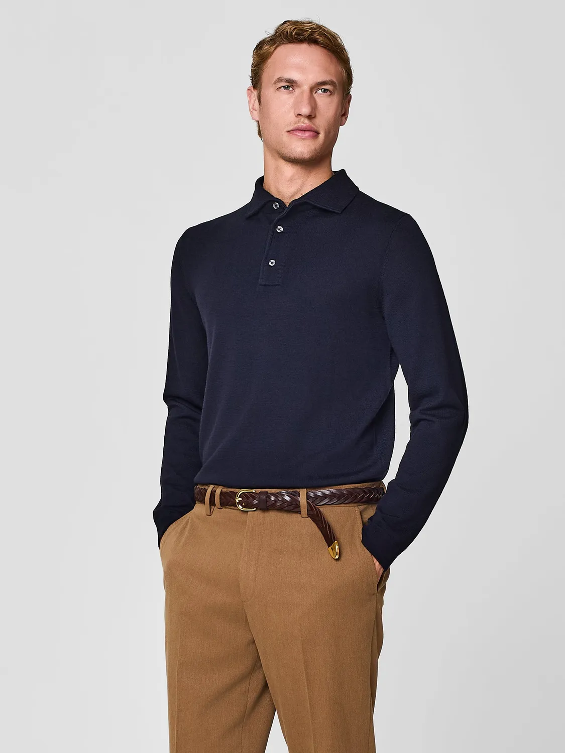 Paul Taylor Polo Lana Merino Ultrafine Blu Finezza 14