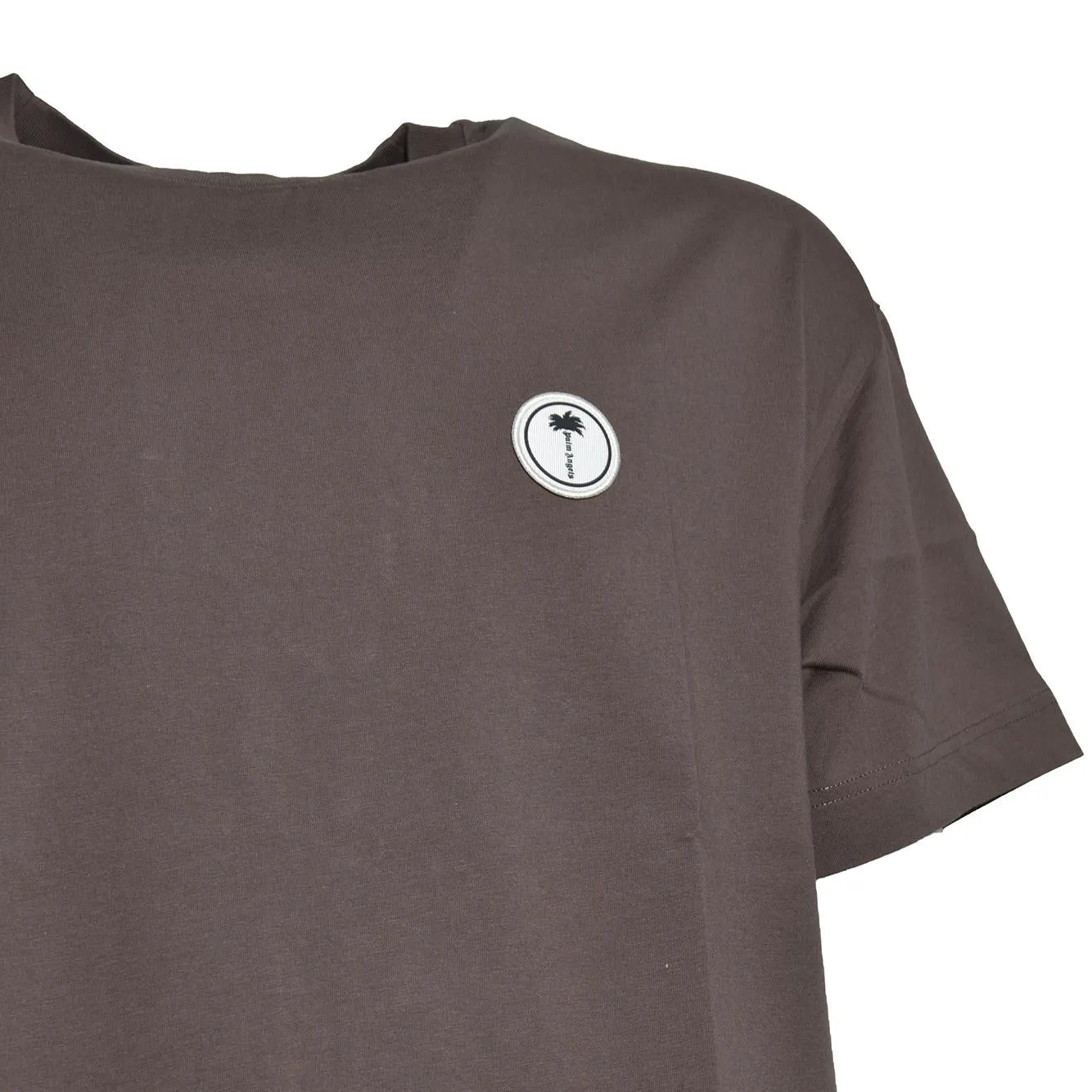 Palm Angels PMAA109S26JER00B t-shirt marrone logo