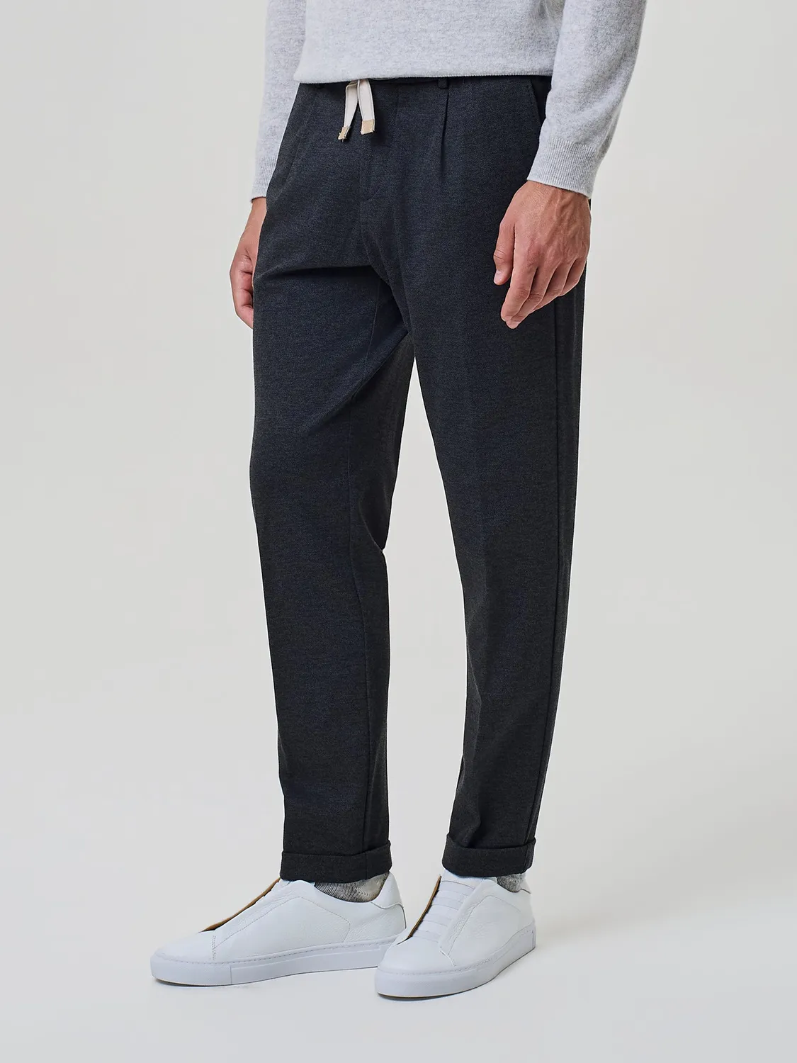 Paul Taylor Pantalone Jersey Cavallery Grigio Coulisse