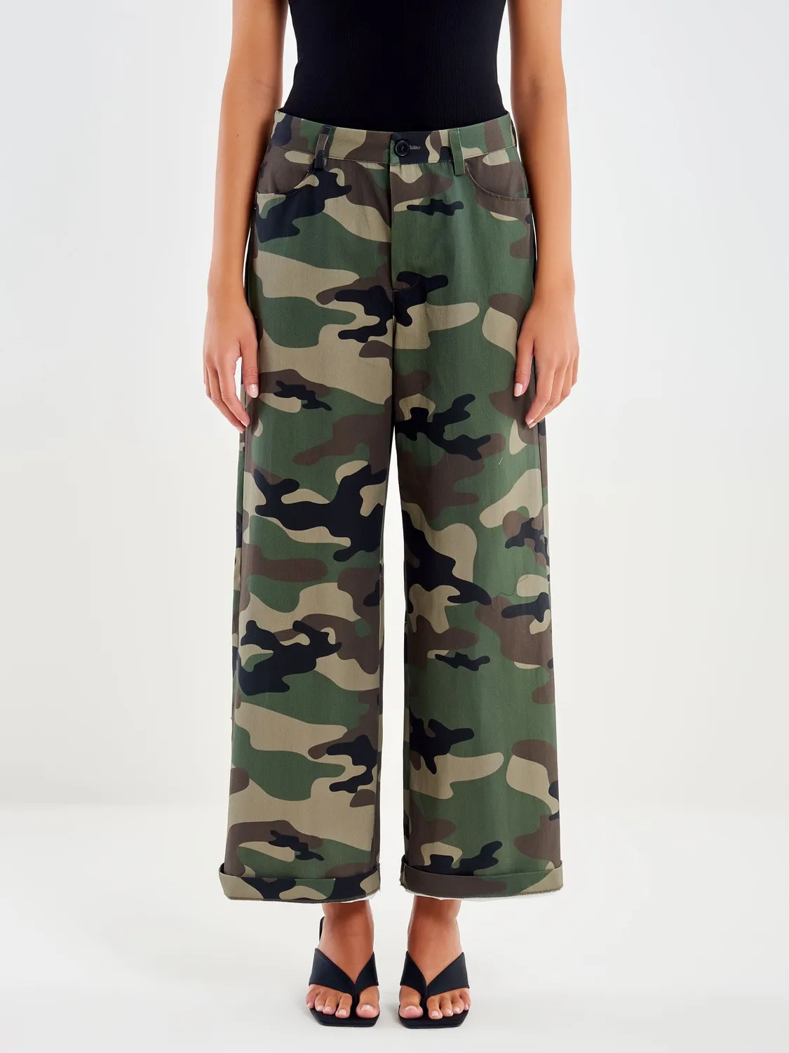 Vicolo pantalone camouflage cotone militare taglia L