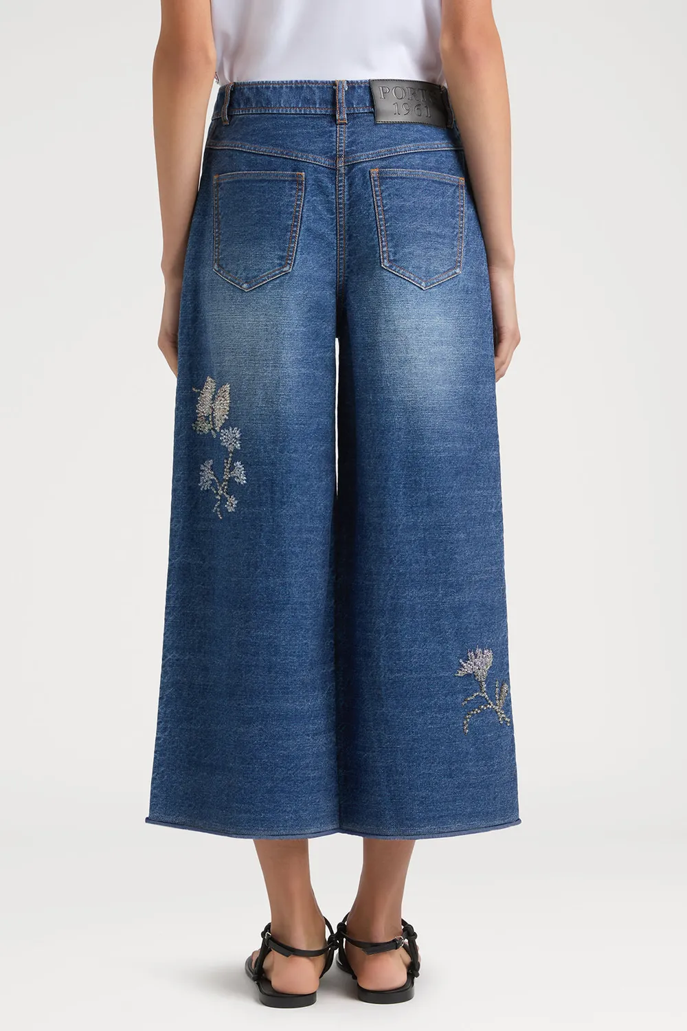 PORTS Floral Fantasy jeans mid denim fantasia floreale