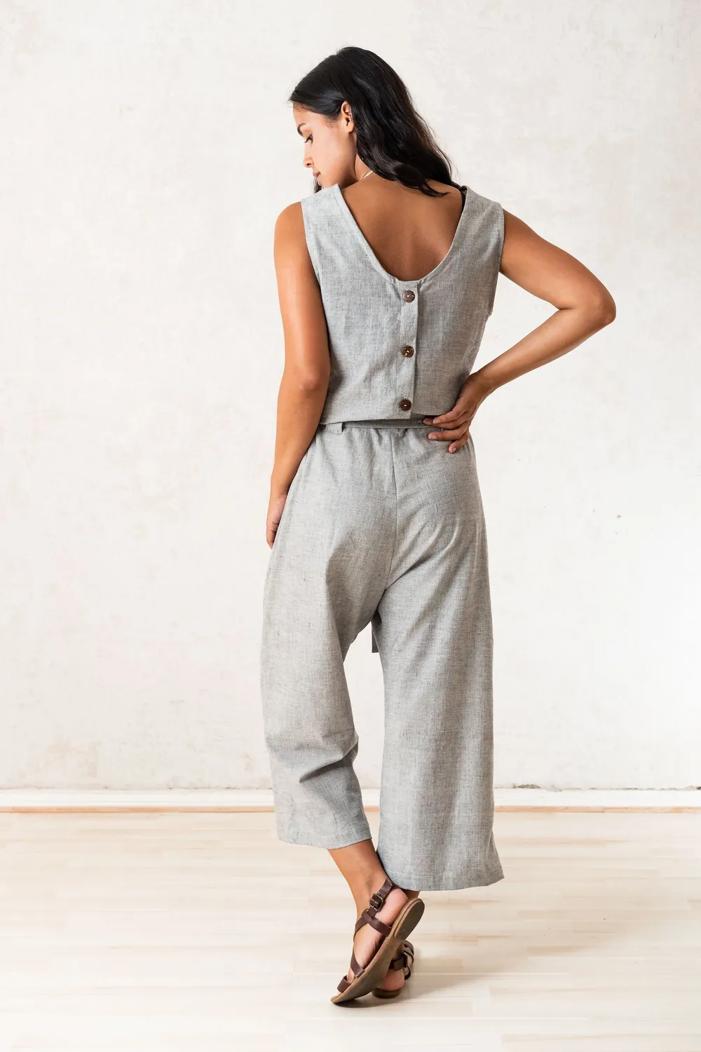 Jyoti Jalina Light Gray tuta in cotone