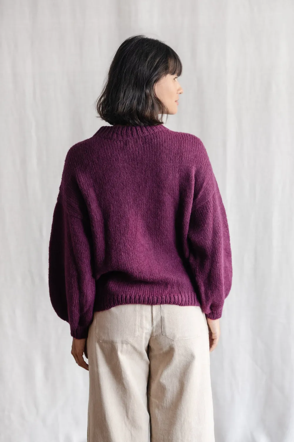 Jyoti Lupuna maglione baby alpaca berry oversize