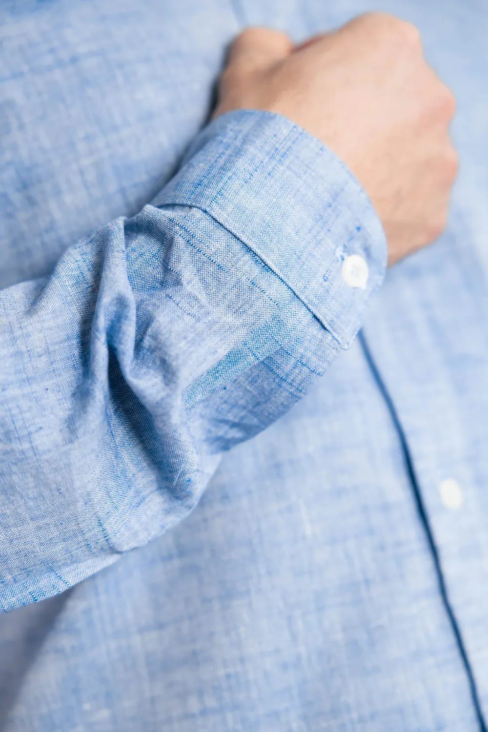 Jyoti Harish Light Blue camicia uomo azzurra