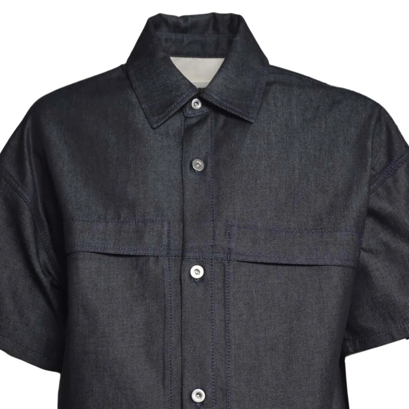Jil Sander J47DL0182J46664 camicia blu manica corta