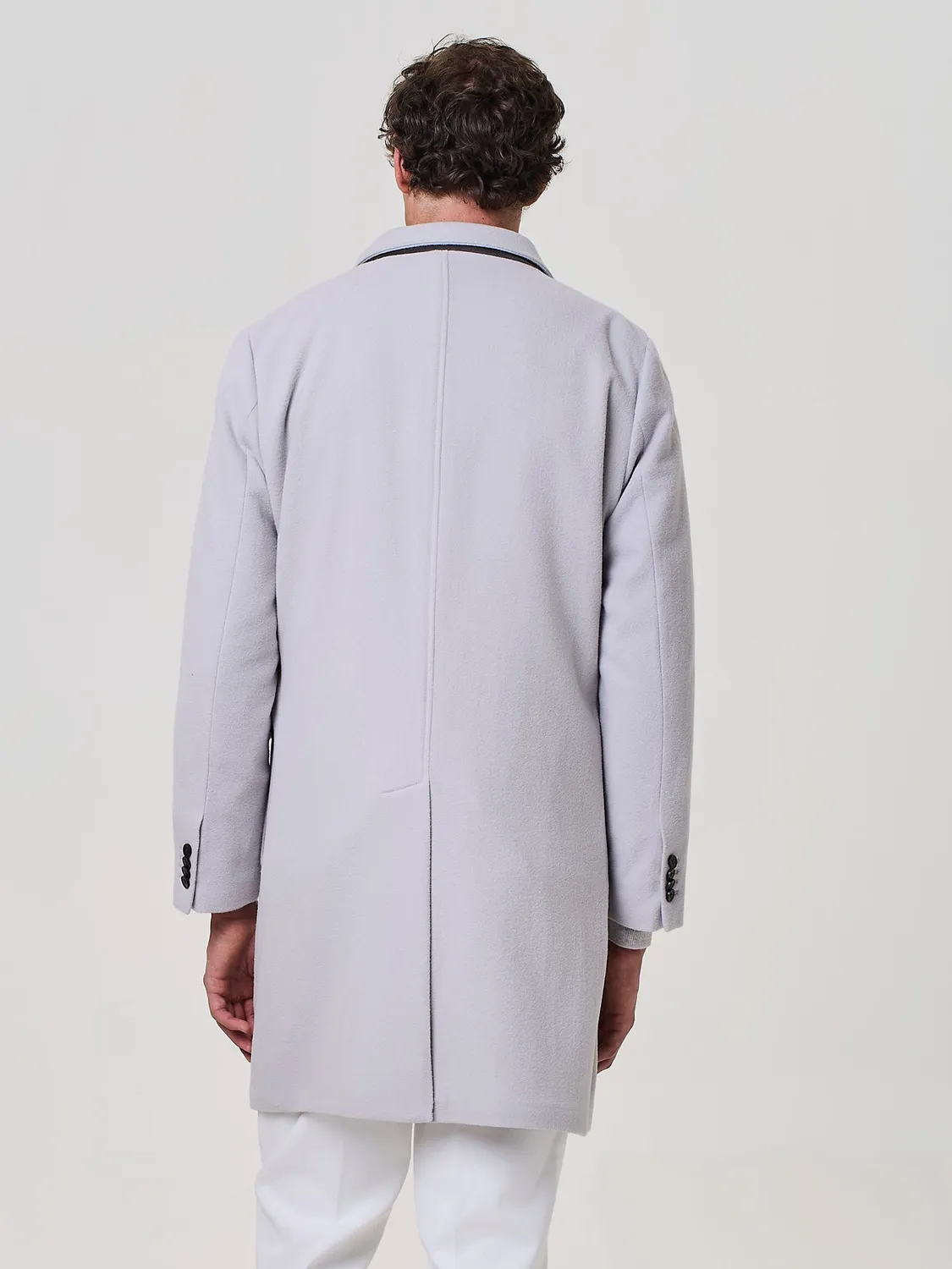 Paul Taylor cappotto lana collo dritto stone