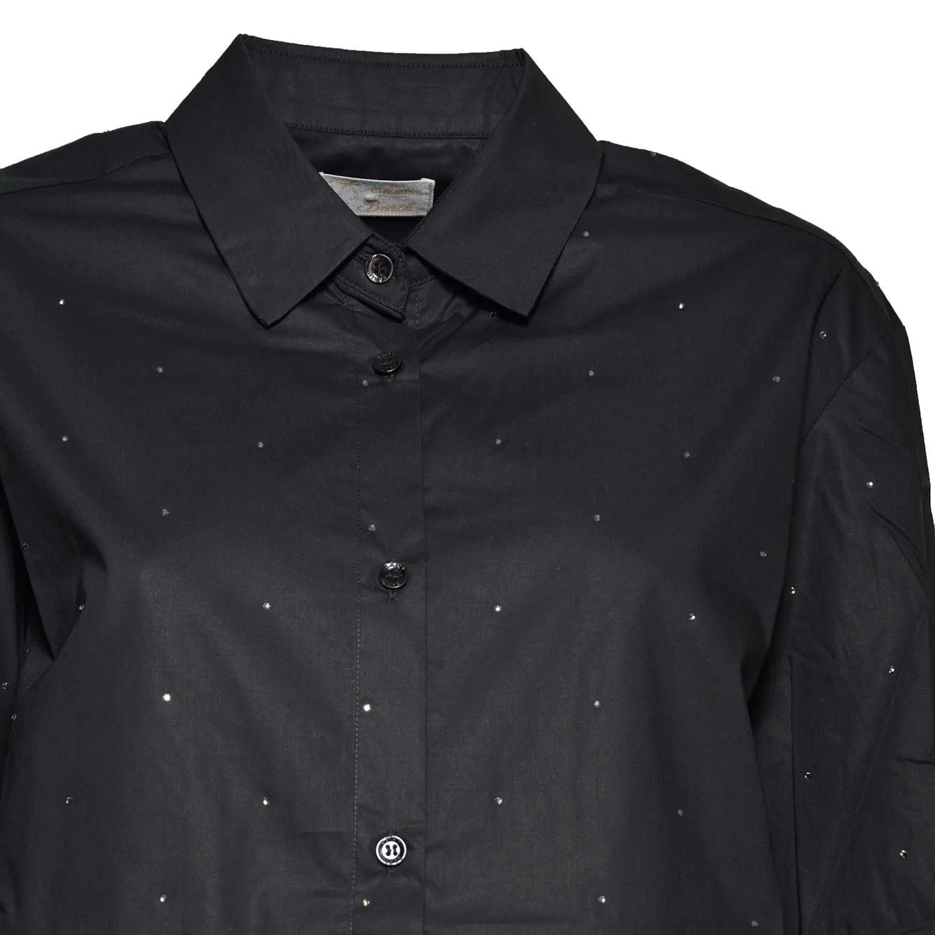 Saint Barth Meredith MDH001 blusa nera cotone